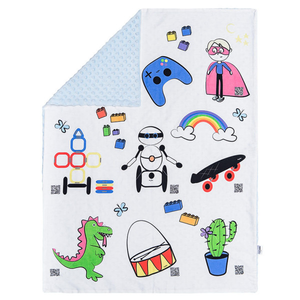 

детский KAJKA TOY STORIES 80x100 см сатин+плюш голубой (KAJKA0041)