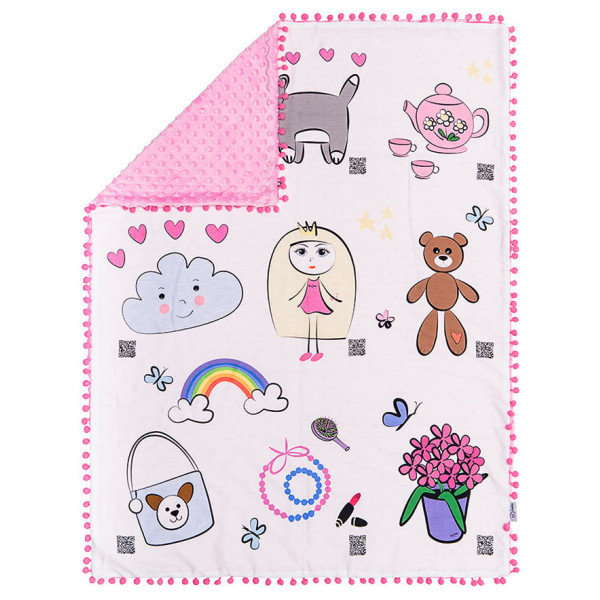 

детский KAJKA TOY STORIES 80x100 см сатин+плюш розовый (KAJKA0042)