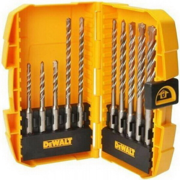 

Набор буров SDS-Plus, 10 штук диаметром: 5; 6; 7; 8; 9; 10; 12 мм DeWALT DT7935B