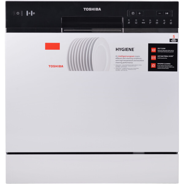 Акція на Посудомоечная машина Toshiba DW-08T1CIS(W)-UA від Allo UA