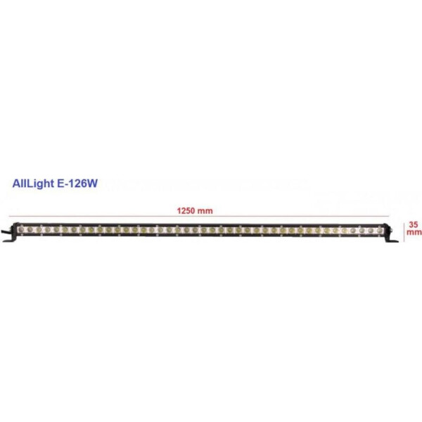 

Автофара AllLight E-126W однорядная 36chip OSRAM 3535 spot 9-30V