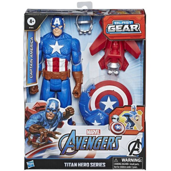 

Игровой набор Hasbro Avengers Мстители Титан Капитан Америка с аксессуарами (E7374)