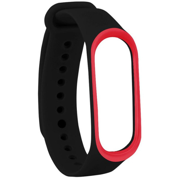 

Ремешок UWatch Double Color Replacement Silicone Band For Xiaomi Mi Band 3 Black/Red Line