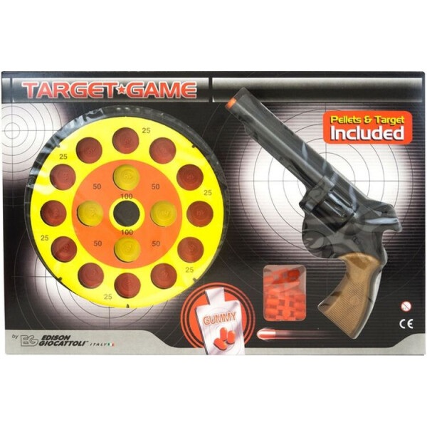 

Игрушечный пистолет с мишенью Edison Giocattoli Target Game 28см 8-зарядный (485/22) (ED-0485220)
