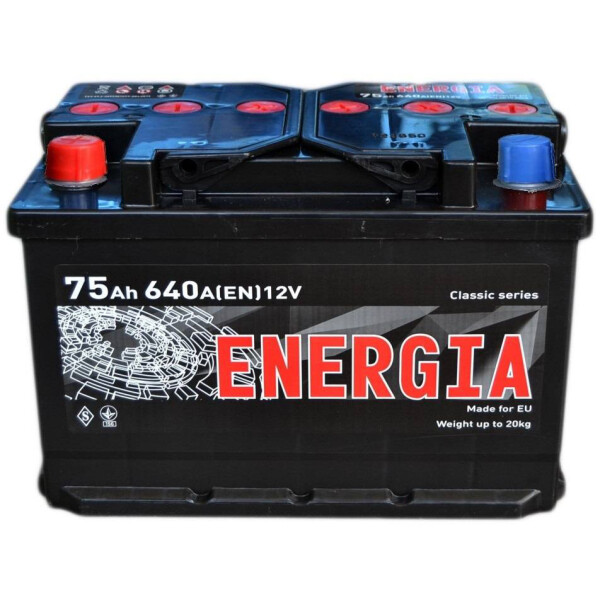

Автомобильный аккумулятор ENERGIA 75А (+/-) (640EN) (д276*ш175*в190)
