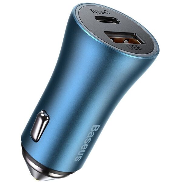 

Зарядное устройство Baseus Golden Contactor Pro Dual Quick Charger Car Charger U+C 40W, Blue(TZCCJD-03)