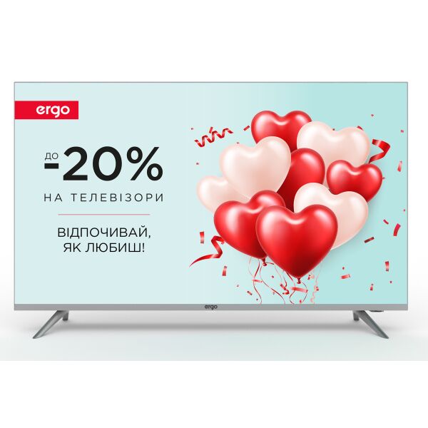 

Телевизор 43" Ergo 43DFT7000 Silver