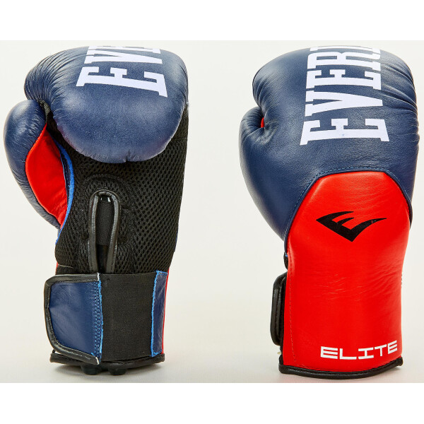 

Боксерские перчатки Everlast Elite EV-6757-N 12 oz кожаные Темно-синие с красным (EV-6757-N-12)