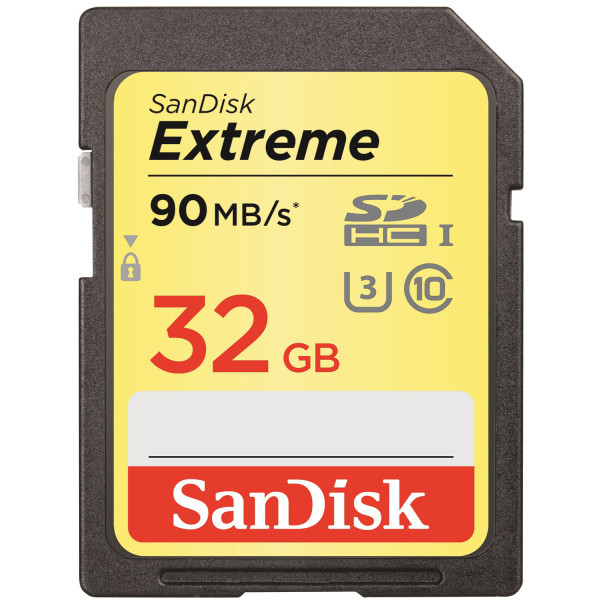 

SanDisk 32GB SDHC UHS-I U3 R90/W40MB/s 4K Extreme (SDSDXVE-032G-GNCIN)