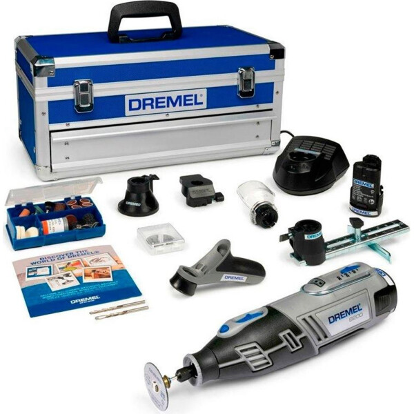 

Аккумуляторная бормашина Dremel 8200 (8200-20) с 20 насадками, 2 акб 10,8 V 2,0 Ah и з/у