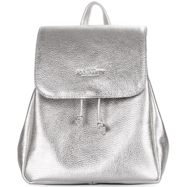 

Рюкзак PoolParty кожаный Paris silver