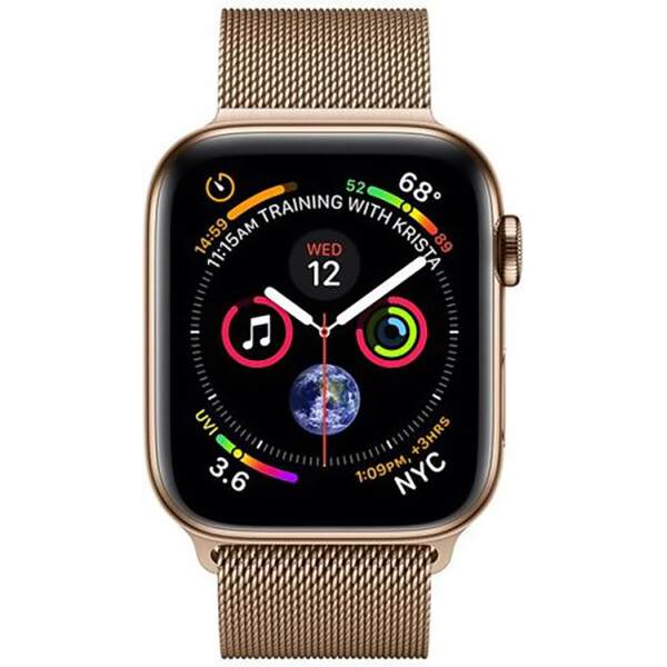 

Apple Watch Series 4 + LTE 44mm Gold Stainless Steel with Gold Milanese Loop (MTV82/MPX52)
