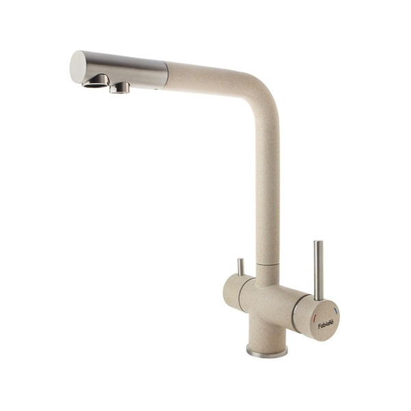 

Смеситель для кухни Fabiano FKM 31.7 S/Steel Beige бежевый
