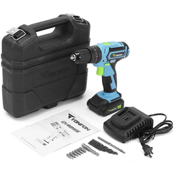 

Ударная дрель-шуруповерт TONFON 12V 1500mAh + 13 насадок (2012004)