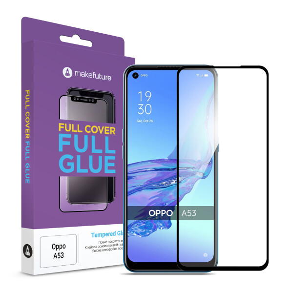 

Защитное стекло MakeFuture Full Cover Full Glue Black для OPPO A53