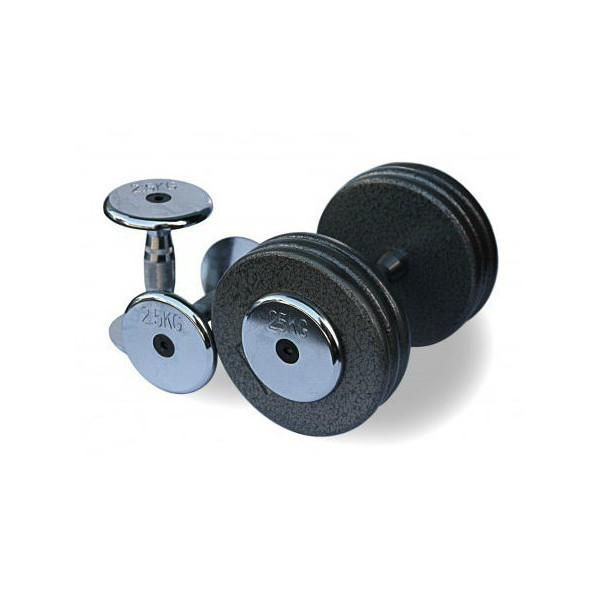 

Набор гантелей от 2.5 до 25кг (10 пар). FDS-05 2,5/25kg Alex