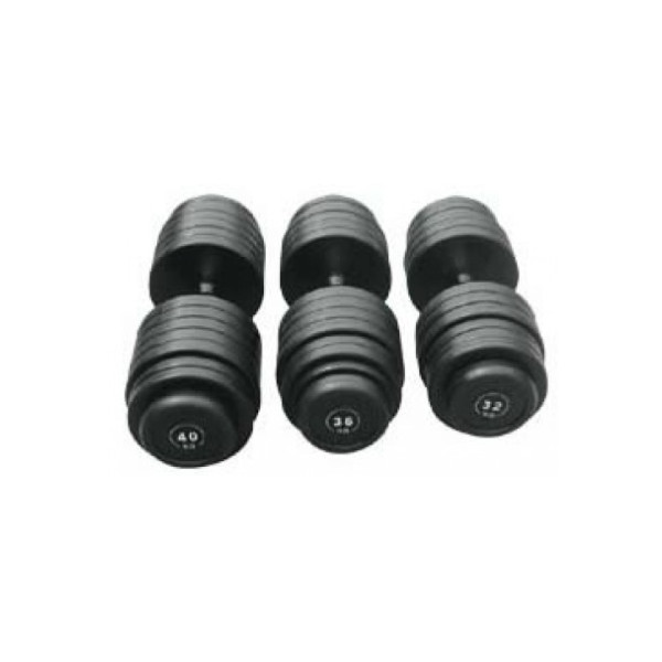 

Набор гантелей обрезиненный от 2.5 до 50кг. (20 пар). FDS-09 2,5/50kg Alex