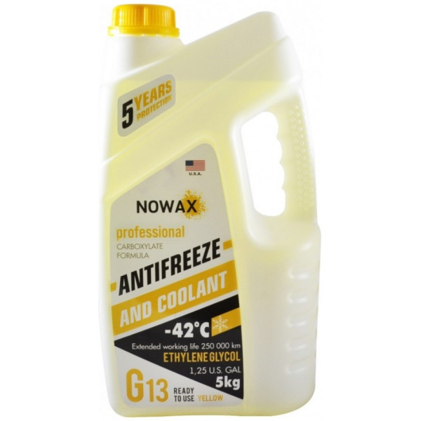 

Антифриз NOWAX G13 желтый готовая жидкость 5 кг (NX05007)