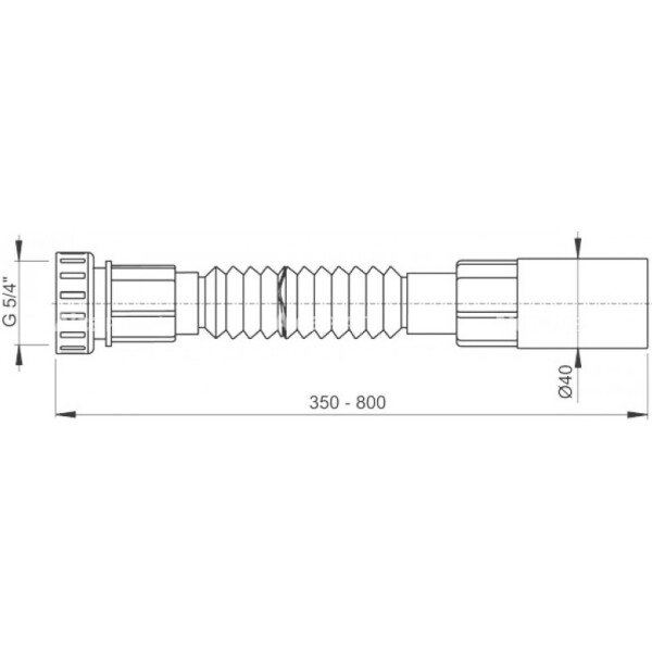 

Гибкое соединение Alcaplast 5/4“/40 (пластик), A73