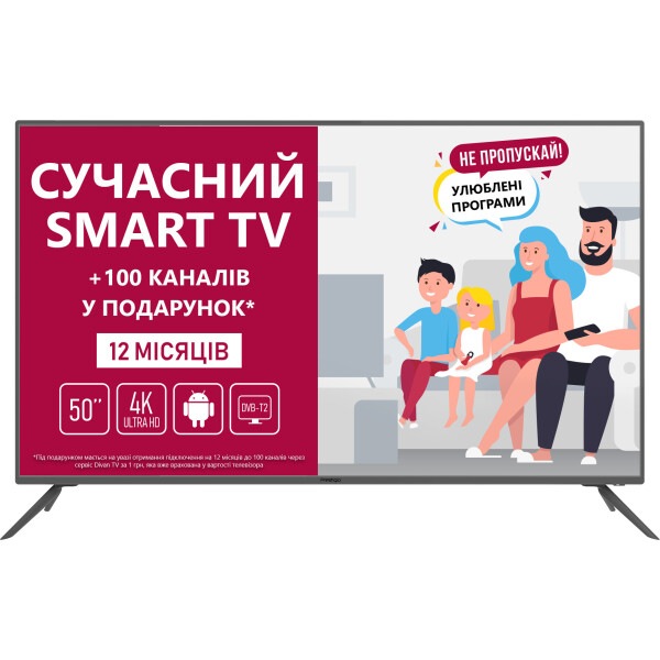 

50" Prestigio D1 ( D1TV50SS05X_UA_GR) Dark Gray