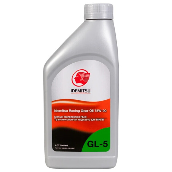 

Трансмиссионное масло IDEMITSU RACING GEAR OIL 75W-90 0,946л