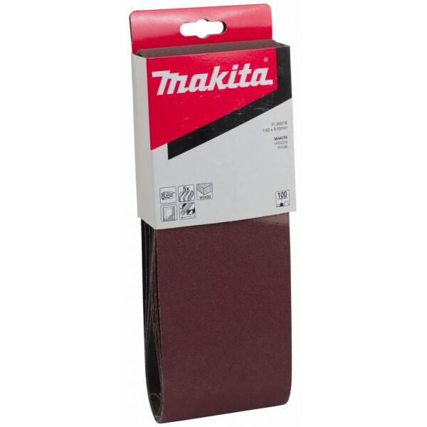 

Набор лент шлифовальных 100х610 К100 Makita P-36918 (5 шт)