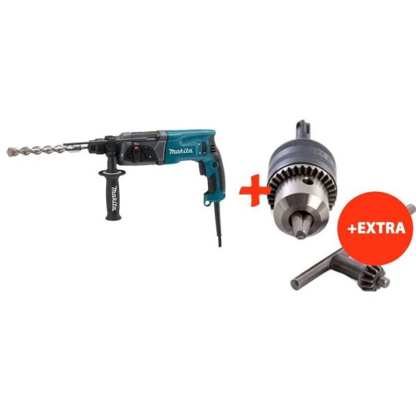 

Перфоратор Makita HR2470 + сверлильный патрон с переходником SDS-Plus (HR2470X1)