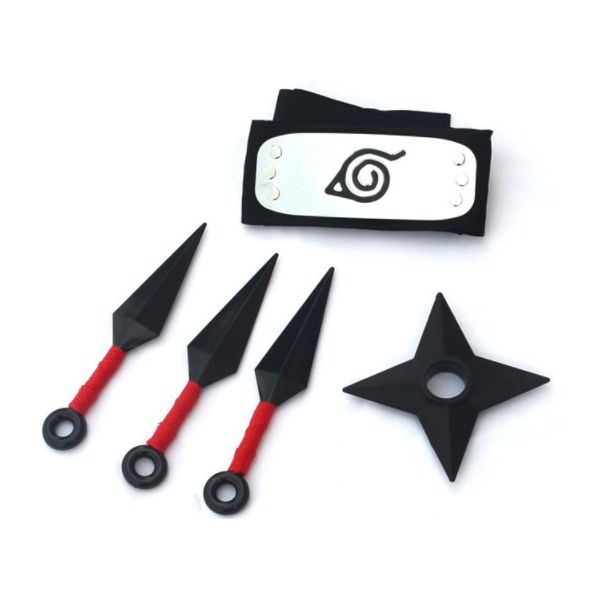 

Коллекционный набор Naruto Наруто из 3 предметов кунаи + сюрикен + повязка C