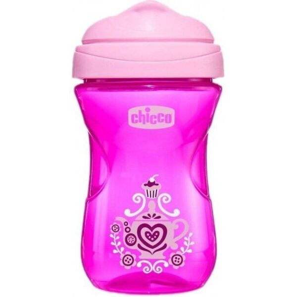 

Чашка пластиковая для питья Chicco "Easy Cup" 266мл. от 12 месяцев (розовая) (06961.10.03)