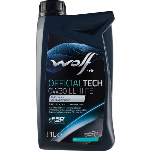 

Масло моторное WOLF 0W-30 OFFICIALTECH LongLife III FE 1л (1044342)