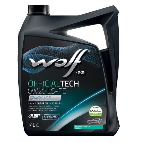

Масло моторное WOLF 0W-20 OFFICIALTECH LS-FE 4л (8339370)