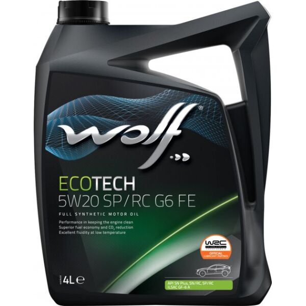

Масло моторное WOLF 5W-20 EcoTech SP/RC G6 FE 4л (1047277)