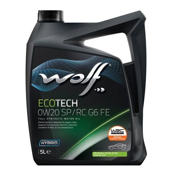 

Масло моторное WOLF 0W-20 EcoTech SP/RC G6 FE 5л (1047261)