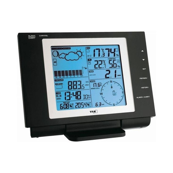 

Метеостанция TFA Nexus, подкл.к ПК, 165х220х32мм 351075