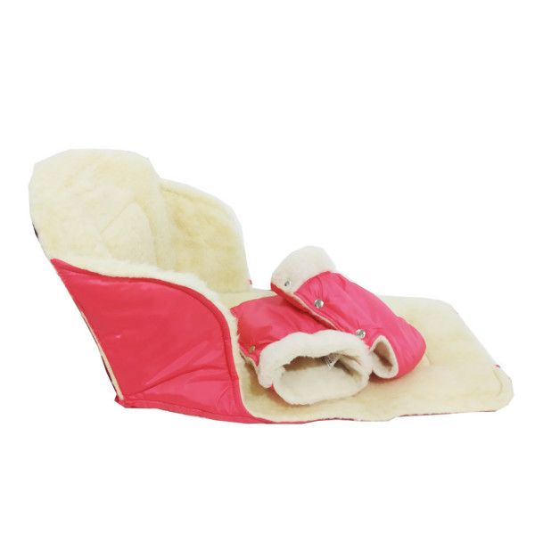 

Комплект меховый матрас и рукавички-муфта для санок Ассоль фуксия