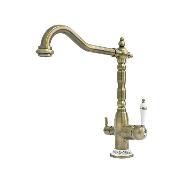 

Смеситель для кухни Fabiano FKM 31.4 Brass-Antique латунь