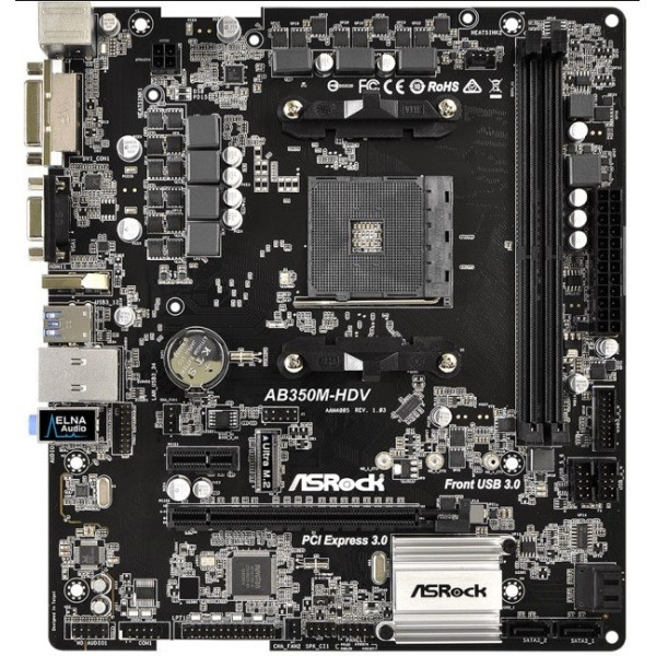

Материнская плата ASRock AB350M-HDV