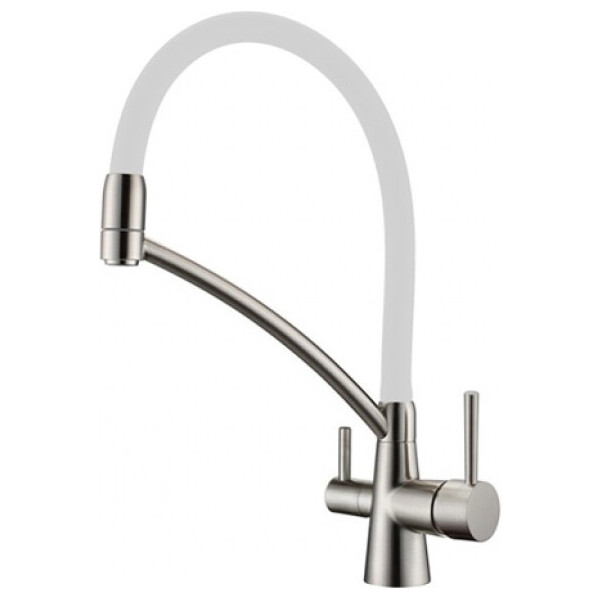 

Смеситель кухонный Fabiano FKM 31.10 Inox White