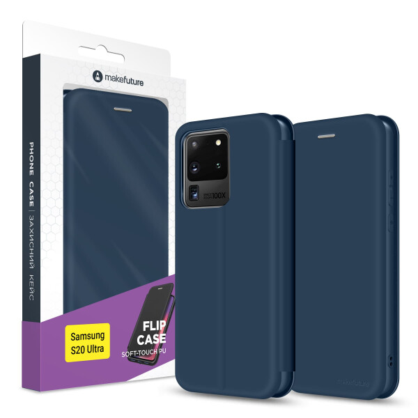 

Чехол-книжка MakeFuture Flip Case Samsung S20 Ultra Blue