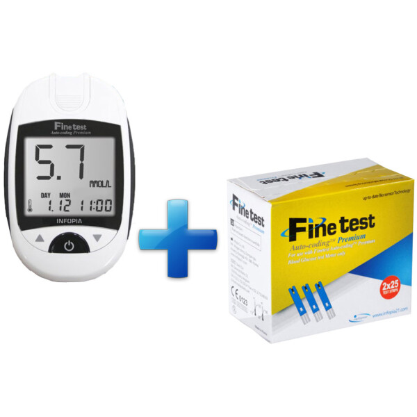 

Глюкометр Finetest Premium (Файнтест Премиум) +50 тест полосок