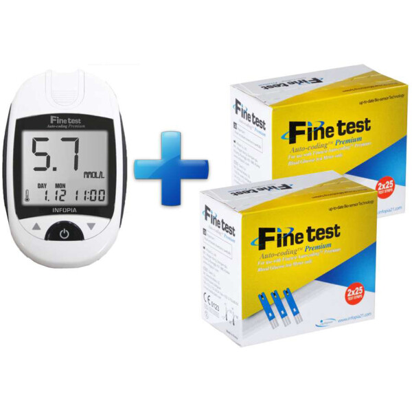 

Глюкометр Finetest Premium (Файнтест Премиум) +100 тест полосок