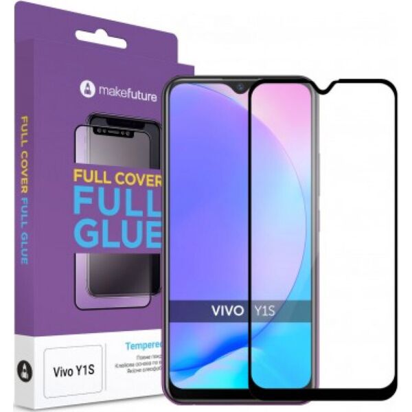 

Защитное стекло MakeFuture Full Cover Full Glue Black для VIVO Y1S