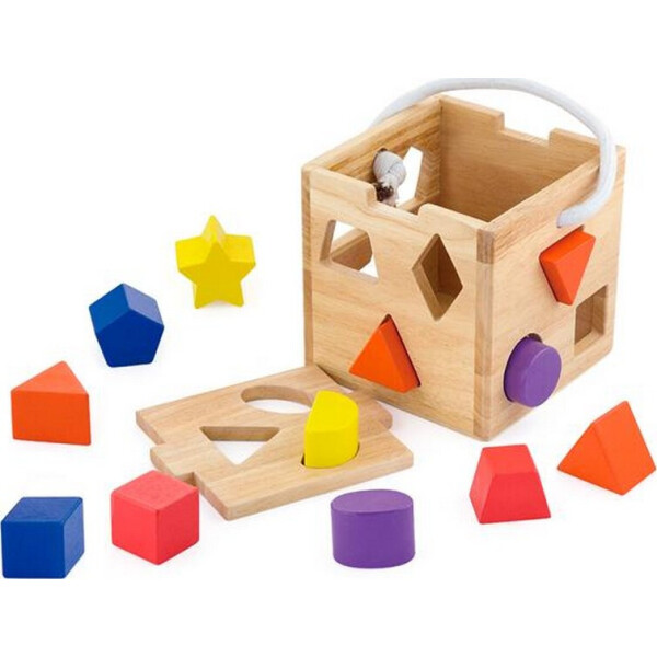 

Деревянный сортер Viga Toys Кубик с фигурами (53659)