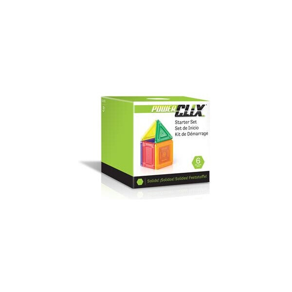 

Магнитный конструктор Guidecraft PowerClix Solids Базовый набор, 6 деталей (G9481)