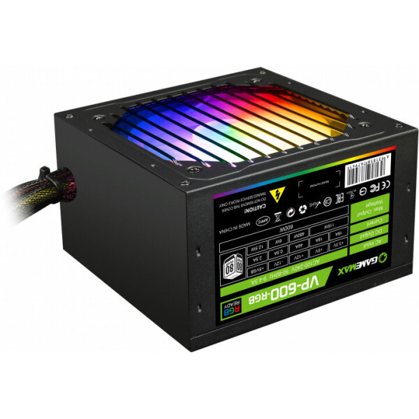 

ATX 600W,RGB,МОДУЛЬНЫЙ,APFC, 12см вент,80+ VP-600-M-RGB