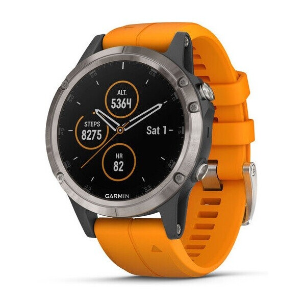 

Смарт-часы Garmin Fenix 5 Plus Sapphire Orange (010-01988-05)