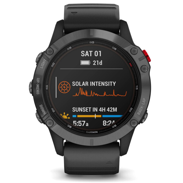 

Garmin Fenix 6 Pro Solar Edition Slate Gray With Black Band (010-02410-15)