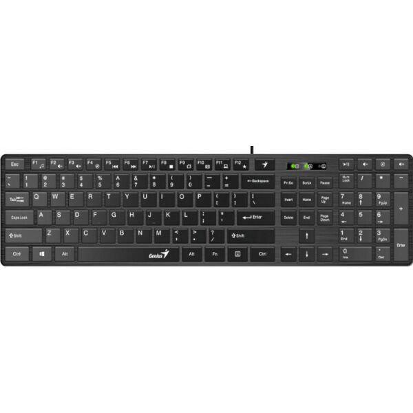

Клавиатура Genius SlimStar 126 USB Black Ukr (31310017407)