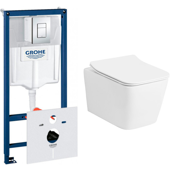 

Инсталляция GROHE с унитазом VOLLE LIBRA RIM SLIM, 13-41-160+38772001+37131000