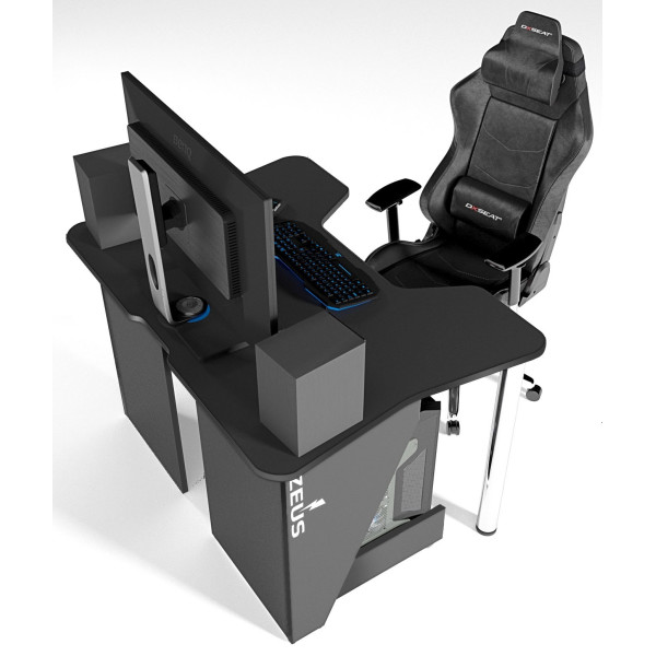 

Стол игровой ZEUS IGROK-3L, черный/черный с LED подсветкой